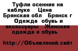 Туфли осенние на каблуке. › Цена ­ 750 - Брянская обл., Брянск г. Одежда, обувь и аксессуары » Женская одежда и обувь   